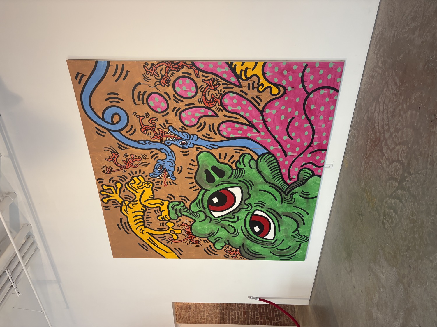 A large later Keith Haring painting
