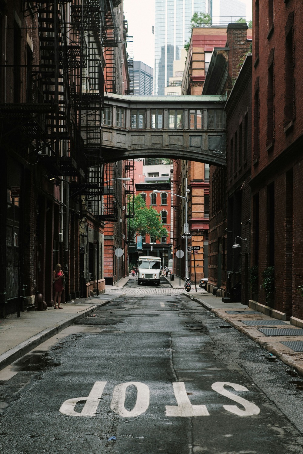 The Staple Street skybridge in Tribeca